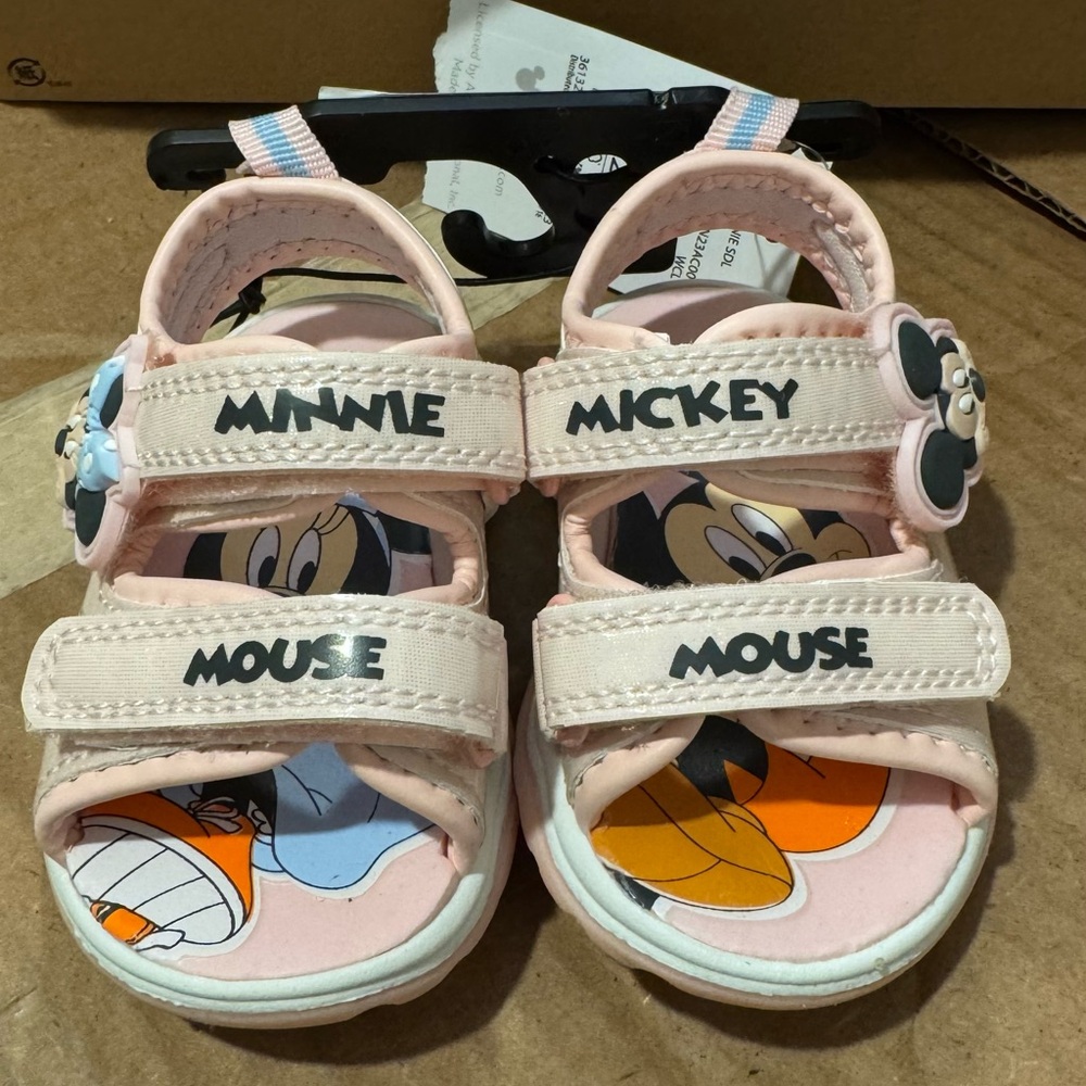 Disney Kids Pink Minnie Mouse AND Mickey Mouse  Sandals